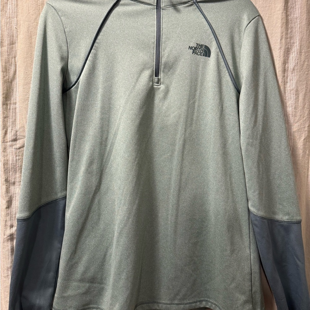 The North Face Light Green Half-Zip Pullover